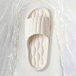 Women'S Eva Slides - Thick Cushioned Non-Slip Flat Sandals With Ribbed Texture, Soft Rebound Comfort For Indoor/Outdoor Use, Beach & Home Relaxation, Beige, Ladies Slippers - Image 13