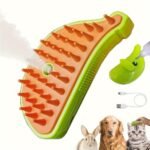 Lemon/Mango/Banana Styles, Multiple Options Available. Self-Cleaning Steam Cat Brush, One-Key Spray & Massage, Universal For Cats And Dogs. Standard Version (Fixed Head + 150Mah), Lemon Pro Version (2 Replaceable Heads + 400Mah Large Battery). - Image 7