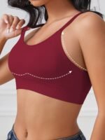 Seamless & Wireless Women'S Bralette - Deep U-Neck, Backless Design With Removable Pads, Comfort Fit For Casual Attire - Image 10