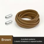 Easy Slip-On No-Tie Elastic Shoelaces With Metal Buckle - Quick Fasten, Machine Washable, Solid Color - Image 15