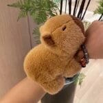 Adorable Capybara Plush Toy Wristband - Soft Pp, Deep Brown Guinea Pig Stuffed Animal Keychain, Perfect For Play & Decoration, Decorative Accessory|Cute Wristband|Quality Plush Material, Capybara Stuffed Animal For Winter, Mini Stuffed Animals, Playful Decoration, Charming Keychain, Cozy Winter Accessory, Gift, Animal Lovers - Image 5