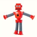 Diy Transforming Suction Cup Robot Toy For Youngsters 6-8 - Creative & Educational Sensory Play, Telescopic Pop Tube Design In Purple/Red/Blue/Yellow - Image 5