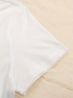 Women'S Cropped Short Sleeve T-Shirt - Solid Color Black Casual Round Neck Top, Machine Washable Medium Stretch Fabric For Spring & Summer Outfits, Outfit Essentials, Highwaisted Style, Comfortable Fit - Image 9