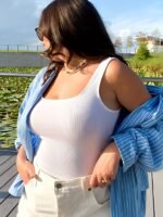 A Seamless Shapewear Top For Women That Helps Slim The Waist And Shape The Body, Available In Plus Sizes. - Image 6