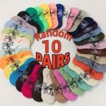 10 Pairs/20 Pairs/30 Pairs Floral Print Striped Polka Dot Valentine'S Day Socks - Image 12