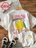 Women'S Black Short Sleeve Crew Neck T-Shirt - Bold "Limon Cello" Graphic Print With Lemon Slice Design, Casual Top For Summer & Spring, Machine Washable, Music Performance Attire, Playful Graphic Tee - Image 2