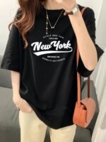 Trendy American Retro Short-Sleeve T-Shirt For Women, Summer 2024 New Design, Niche Korean-Style Half-Sleeve Top. - Image 6