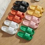 Women'S Eva Slip-On Slippers With Thick Non-Slip Sole - Lightweight Indoor/Outdoor Beach Sandals, Soft Cushioned Comfort, 6 Vibrant Colors (Black/White/Orange/Pink/Green & More), Indoor Footwear | Open Toe Sandals