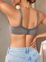 Brelegant Black Lace Wireless Bra With Bow Detail - Breathable, High Support, Full Coverage, Semi-Sheer Design For Women, Full Coverage Lingerie | Sophisticated Style | Underwirefree Support - Image 7