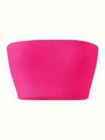 Women'S Seamless Strapless Bandeau Bra - Comfortable, Breathable Nylon Blend, No-Pad, Shoulder-Baring Design For Casual Attire - Image 6