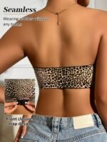 Seamless Strapless Bandeau Bra With Removable Pads, Wireless Support, Smooth Nylon Fabric - Image 8