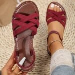 European And American New Large Size Women'S Shoes Ladies Flat Sandals Beach Slippers Summer - Image 6