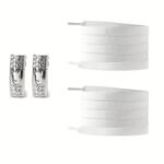 1 Pair Of Rhinestone Buckle Shoelaces, No Need To Take Off Shoes, 2 Elastic Bands And 2 Shoe Lace Buckles, Colorful Fashion Gradient Rainbow Laces Suitable For Casual Shoes And Sports Shoes - Image 5