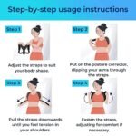 1Pc Back Brace Posture Belt For Women And Men - Adjustable Upper Back Support And Shoulder Back Strap For Neck, Clavicle, Shoulder, Back Posture Support - Breathable And Comfort - Image 4
