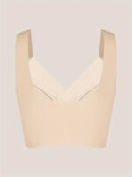 1Pc Women'S Seamless Mesh Lace Bra - Elegant Contrast Lace Design, Wireless Push-Up Tube Top With Non-Removable Padded Cups, Smooth Soft Back For Yoga, Sleep & Casual Wear, Supportive Undergarment | Seamless Design | Mesh Lace Detailing - Image 8