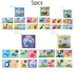 8 & 5 & 3 Soft Cloth Baby Book Sets Cognitive Cloth Books Fruit Animal Educational Toys, Early Education Cloth Books Are Tear-Resistant And Washable Cloth Books With Vivid Fruit, Animal And Ocean Themes Promote Early Learning And Cognitive Development Perfect Christmas Birthday Gifts, Halloween Thanksgiving Easter Gifts - Image 7