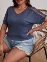Plus Size, Plus Size Women'S Ruched Batwing Sleeve T-Shirt - Image 9