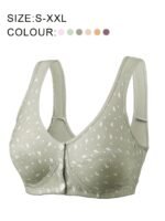 Women'S Front Closure Wireless Bralette - Breathable & Comfortable, Random Print Design, No Padding, Adjustable Straps For Everyday Wear, Comfortable Undergarment, Sleek Modern Look, Smooth Texture Fabric - Image 4