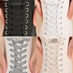 1 Pair Free-Tie Shoelaces Set, 2Pcs Elastic Shoelaces & 2Pcs Shoelaces Buckles For Sneakers Canvas Shoes, Street Style - Image 10