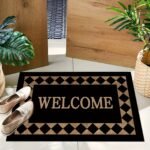 1Pc Modern Fashion Welcome Doormat, Machine Washable, Non-Slip, Durable, Soft Comfort, Polyester 100%, Home Decor Entryway Rug - Image 2
