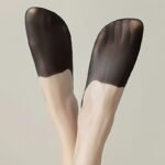 5 Pairs Of Ice Sliky Fiber Fabric Toeless Boat Socks For Women, Summer Short Socks In Solid Colors, Invisible Thin Socks - Image 9
