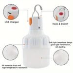 Lihangstar Usb Rechargeable Led Camping Light Bulb - High Brightness, 3 Lighting Modes (High/Low/Strobe), Portable Night Light With Hook & Usb Cable For Emergency, Adventure, Camping, Fishing, Camping Accessories, Lihangstar - Image 10