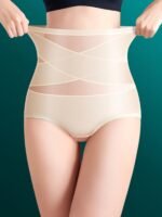 Women'S High-Waisted Tummy Control Seamless Shapewear Panties - Breathable Body Shaper Underwear With High Support, Hand Wash Only, Solid Color Triangle Panties For Casual Attire, Tummy Control Underwear - Image 4