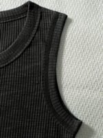 Solid Color Notched Neck Tank Top, Casual Sleeveless Tank Top For Summer, Women'S Clothing - Image 9