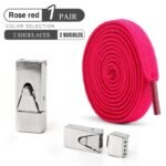 1 Pair Free-Tie Shoelaces Set, 2Pcs Elastic Shoelaces & 2Pcs Shoelaces Buckles For Sneakers Canvas Shoes, Street Style - Image 16