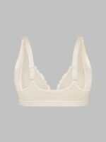 Women'S Plus Size Lace Front Closure Bra, Sexy Deep V-Neck Solid Color With Wide Straps, Comfortable Breathable Polyester Knit Fabric Bra With Contrast Lace Detail, No Padding - Medium Stretch - Image 10