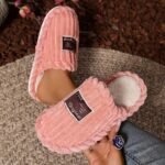 Soft Fabric Slip-On Slippers With Fluffy Lining - Warm, All-Season Home Slippers For Couples, Perfect Holiday Gift, Hand Washable, Non-Dry Cleanable, Eva Sole, Allseason Slippers|Soft Fabric Slippers|Eva Sole Slippers - Image 9