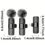 Suitable For Usb-C Smartphones, Wireless Lavalier Microphone For Audio Video Recording, Live Gaming, Interviews, And Vlogging, Audio Recording, Interview Microphone, Clipon Mic, Lightweight Mic, Stable Connection, Clear Audio, Usbc Microphone, Wireless Mic, Musicians, Podcasters - Image 2