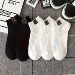 5-Pair Women'S Everyday Crew Socks - Soft Low-Cut Ankle Socks, Non-Slip Cushioned Sole, Everyday & Formal Wear - Multi-Color Pack (Black/White/Brown/Beige/) - Hand Wash Only, Versatile Footwear, Classic Style, Durable Stitching, Daily Essentials - Image 4