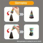 3D Printed Dual-Push Spiral Cone Desktop Ornament, Halloween Christmas Thanksgiving Holiday Gift - Image 4