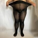 1Pc Plus Size Camel Oil Socks Sheer High Elasticity Leggings - Image 3