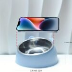 Cat Bowl 15 Degrees Raised Stainless Steel Cat Feeder Bowl With Non Slip Base, 100Ml Cat Food Water Feeder Tilted Pet Bowl For Neck Protection - Image 5