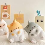 1Pc Cute Cartoon Cat Squeeze Toy, Soft Slow Rebound Pu Pop Fidget, Mixed Colors, Ideal For Kids & Adults, Perfect For Halloween & Christmas Gifts - Image 5