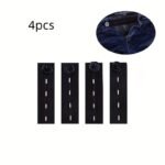 4Pcs Elastic Waistband Extenders For Jeans And Pants - Seamless Instant Button Expansion, Adjustable Comfort Fit For Men And Women, Polyester, Lightweight, Knit Fabric, Secure Button Closure|Knitted Texture|Polyester 100.00% - Image 10