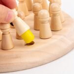 Fhzug Educational Wooden Memory Matching Game - Chess Board With Colorful Pegs, Fun & Engaging Puzzle For Youngsters & Adults, Perfect For Holidays & Gifts, Enhances Memory Skills, Random Colors, Chess Accessories, Gift Item, Classic Design, Durable Construction, Cognitive Development, Family Fun, Highquality Wood, Family Fun Activity, Family Fun Activity, Fhzug - Image 8