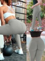 Women'S High-Waisted Peach Lift Yoga Pants - Stretchy, Butt-Lifting, High-Elasticity Fabric, Dark Blue, Perfect For Spring/Summer/Fall Workouts, Workout Leggings | Sleek Workout Pants | Highelasticity Pants, Workout Leggings - Image 10