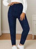 Plus Size Women'S High-Waisted 7/8 Leggings - Soft Stretchy Workout Tights With Four-Way Stretch, Herringbone Print & High Elastic Waistband For Gym, Yoga, Running - All-Season Machine Washable Fitness Pants - Image 7