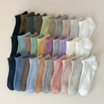 20/10 Pairs Of Colorful Socks Set - Invisible Boat Socks, Hand Washable - All-Season Comfortable Breathable Short Socks, Soft, Sweat-Absorbent, Breathable Unisex Fashion Couple Socks - Image 9