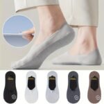 5 Pairs Of Men'S Summer Breathable Mesh Bottom Business Casual Sports Non-Slip Invisible Boat Socks - Image 11