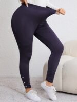 Big Size Leggings With Button Details - Image 3