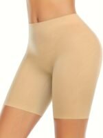 Women'S Plus Simple Shapewear Shorts, Plus Size Solid Tummy Control Butt Lifting Thigh Slimming Boyshorts - Image 8
