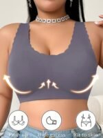 Plus Size Traceless Push Up And Anti-Sagging Wireless Bra Anti-Slip Bra Women Breast Holding Comfortable Breathable Top Truss Chest Pad Beauty Back Vest Women - Image 3