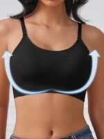 Seamless & Wireless Women'S Bralette - Deep U-Neck, Backless Design With Removable Pads, Comfort Fit For Casual Attire - Image 6