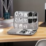 1Pc Lycra Travel Cable Organizer Case - Multi-Pocket Electronic Accessories Box For Cables, Chargers, Memory Cards - Portable Tech Gear Pouch For Office And Travel Essentials - Image 6