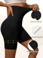 High-Waisted Shaping Panties For Women - Elegant Polyamide Knit Fabric Control Briefs With 90% Polyamide 10% Elastane, Solid Color, High Support With Leg Shaping And Tummy Control, 1 Pc Pack - Image 6