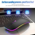 Wireless Portable Office Mute Wireless Mouse For Phone Tablet Laptop Computer Office Entertainment, Rechargeable Wireless 2.4G Dual Mode Mouse, Ergonomic Rgb Ultra Thin Wireless Mouse, Type C Charging Interface, 4 Buttons, Compatible With Multiple Sy - Image 9